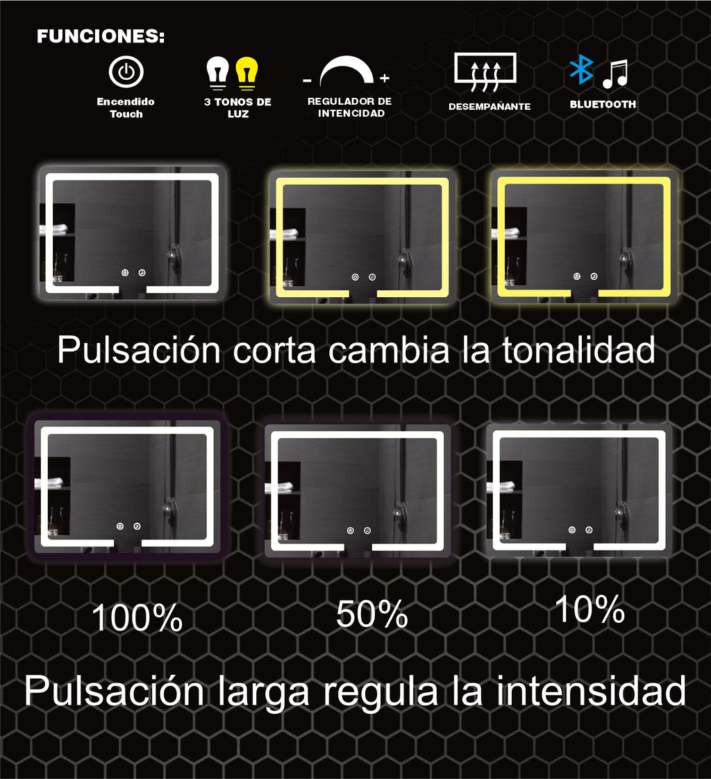 50x70 CM RECTANGULAR BLUETOOTH HORIZONTAL