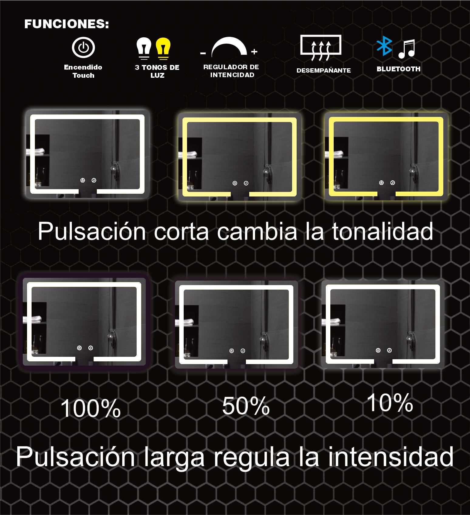 50x70 CM RECTANGULAR BLUETOOTH HORIZONTAL