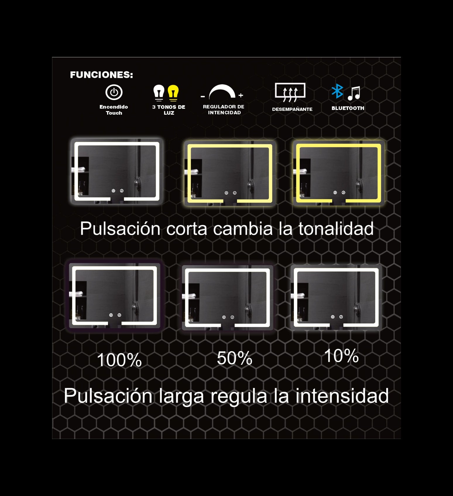 60X80 CM RECTANGULAR BLUETOOTH HORIZONTAL