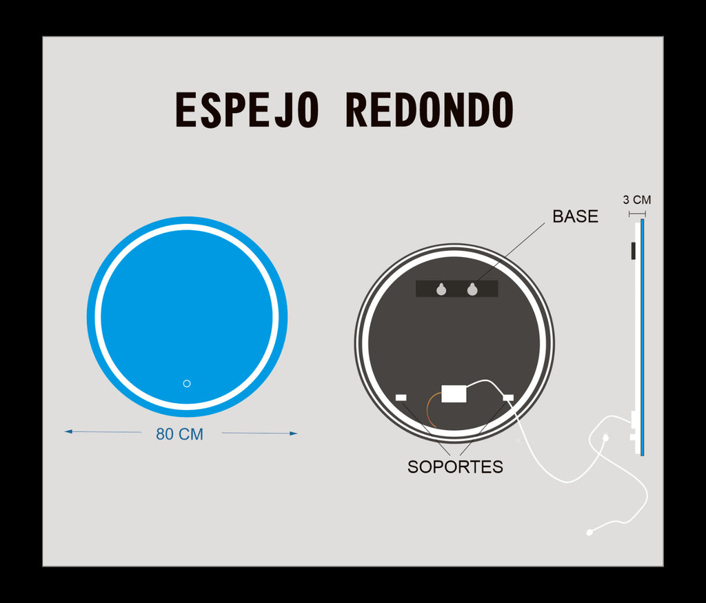 80 CM REDONDO BILED LISO