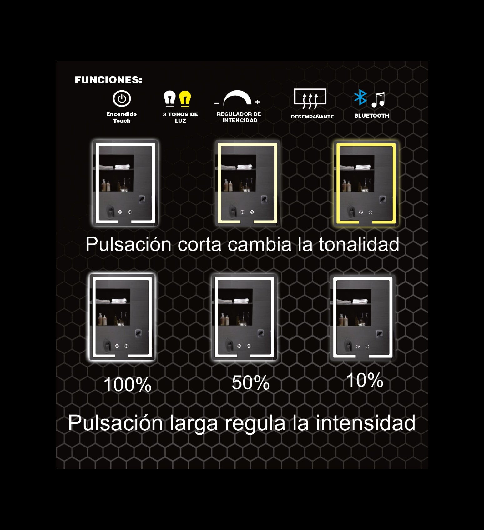 60X80 CM RECTANGULAR BLUETOOTH VERTICAL