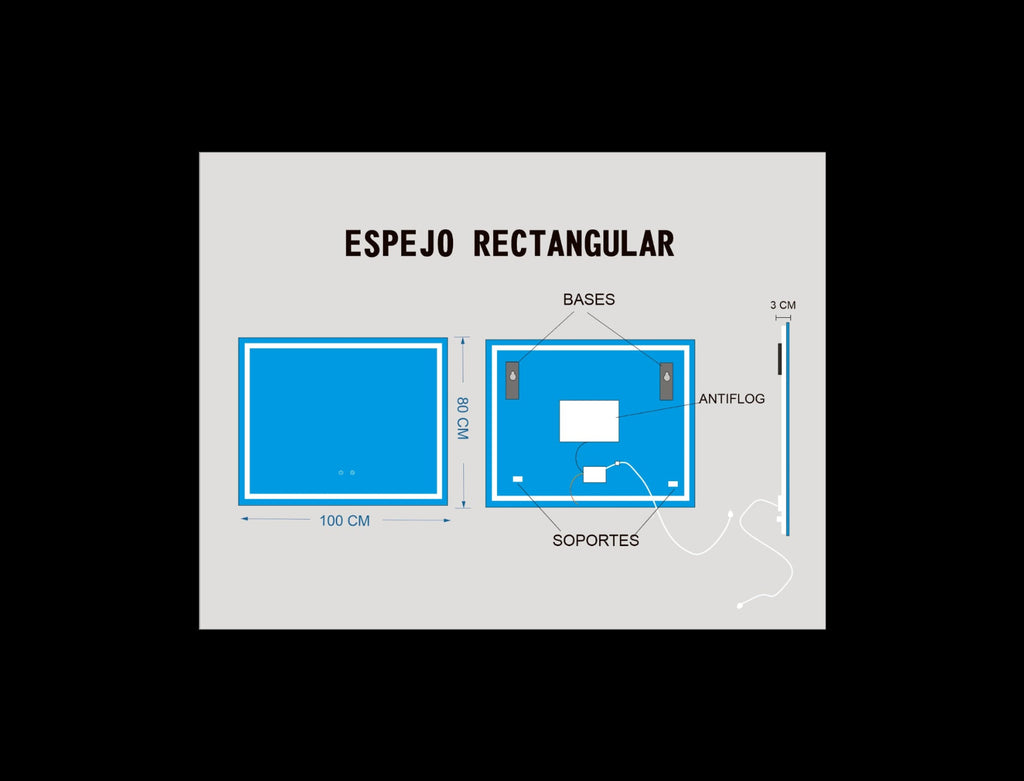 100X80 CM ANTIFLOG RECTANGULAR