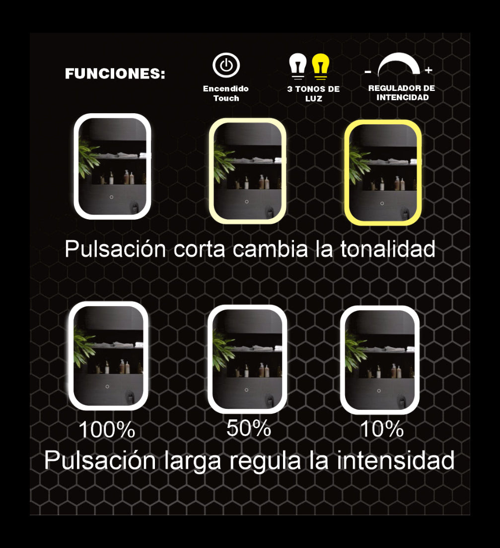 44x60 BILED ESQUINAS REDONDAS MARCO ESMERIL
